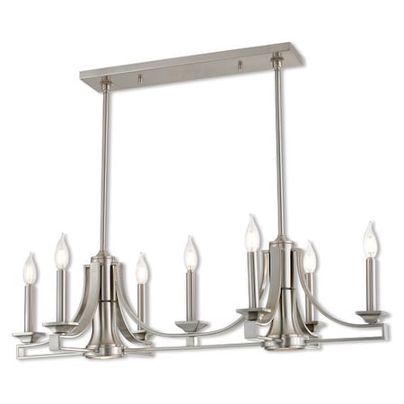 Trumbull 9 Light Brushed Nickel Linear C